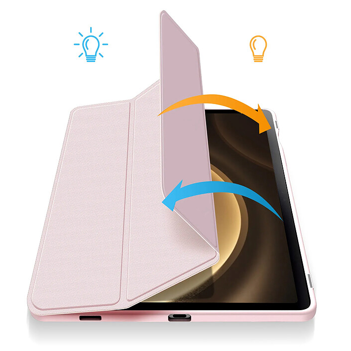 Dux Ducis Étui pour Samsung Galaxy Tab S9 FE Plus Support Clavier Vidéo Toby Rose pas cher