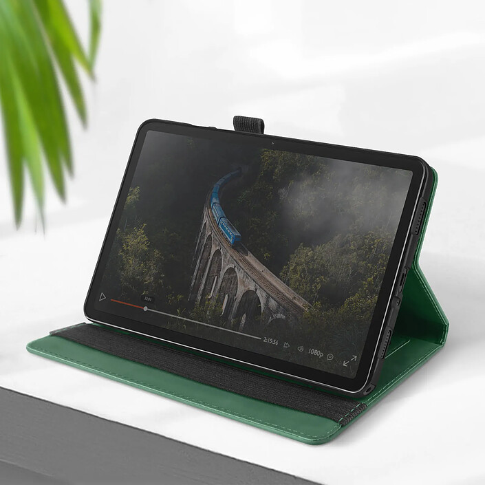Avizar Étui pour Samsung Tab A9 Plus Clapet Multi-compartiment Support Vidéo Vert pas cher