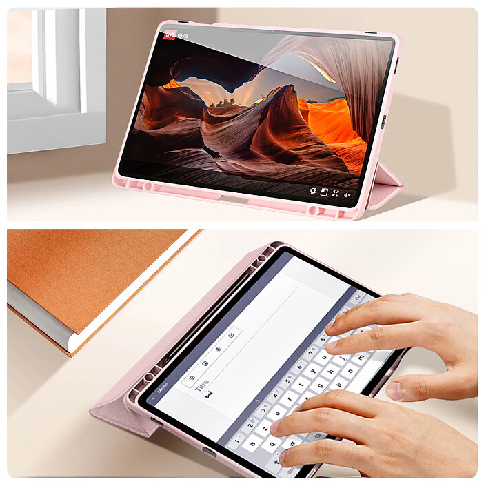 Avis Dux Ducis Étui pour Samsung Galaxy Tab S9 FE Plus Support Clavier Vidéo Toby Rose