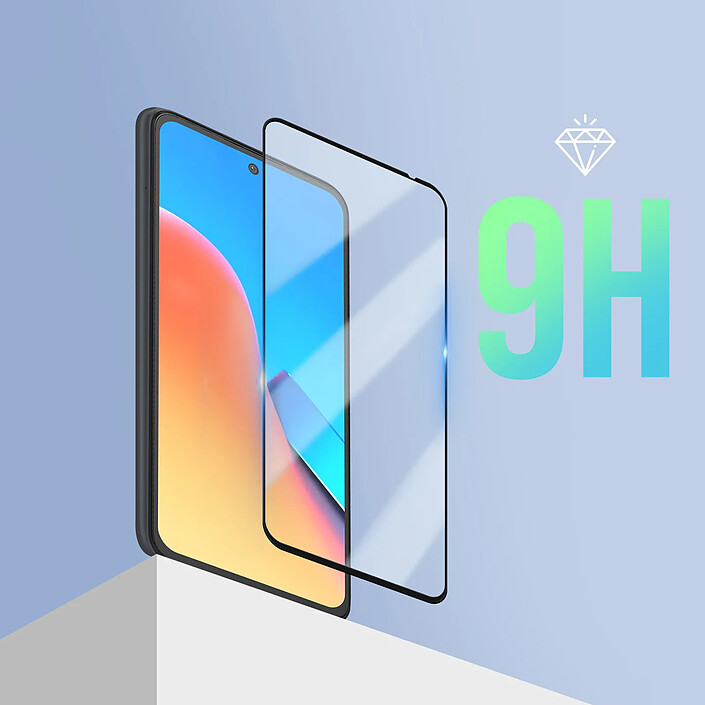 Avis Avizar Verre Trempé pour Xiaomi Redmi 12 / 13 Adhésion Totale Biseauté Noir