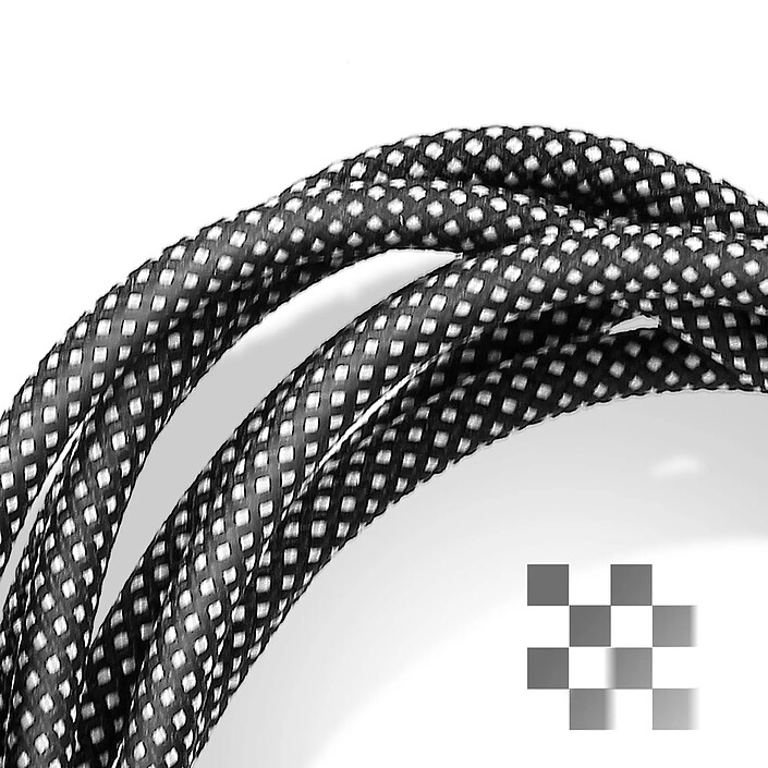 Moxie Câble pour iPhone en nylon tressé 1,2m, USB vers Lightning Noir pas cher