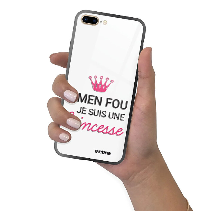 Evetane Coque iPhone 7 Plus/ 8 Plus Coque Soft Touch Glossy Je suis une princesse Design pas cher