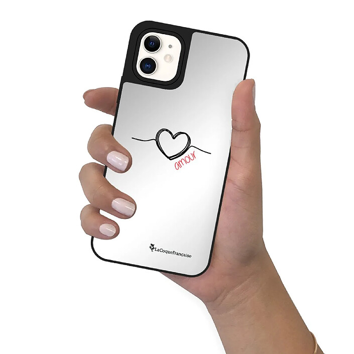 Acheter LaCoqueFrançaise Coque iPhone 11 miroir Coeur Noir Amour Design .
