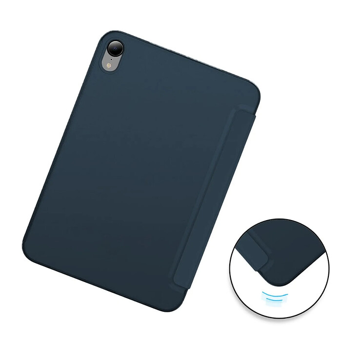 Avis Evetane Étui Smart Cover iPad Mini (2021) 6eme Generation Bleu à Rabat avec Support