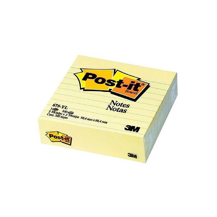 POST-IT Post-it Notes bloc XL, 100 x 100 mm 200 feuilles jaune