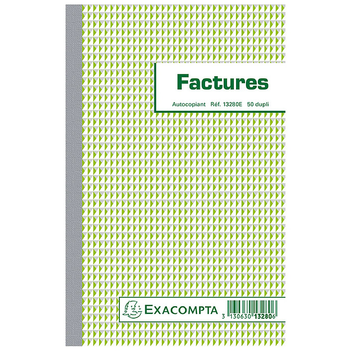EXACOMPTA Manifold 'Factures' 210 x 135 mm 50 Feuillets Dupli