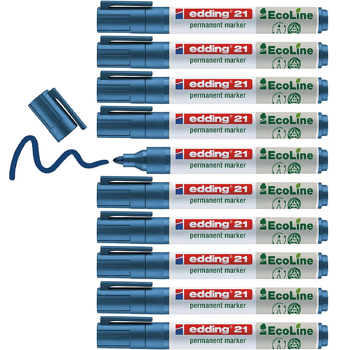 Edding 31 Ecoline Flipchart Marker - Black - 1 Pen - Round Nib 1,5-3 Mm