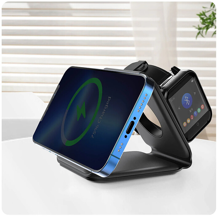 Acheter Moxie Station de Charge MagSafe pour iPhone Apple Watch et AirPods, Moxie Noir