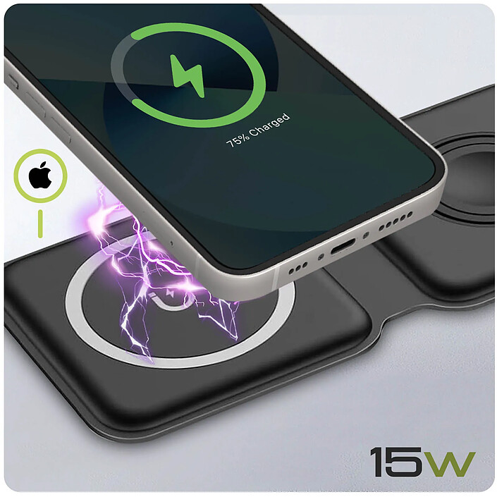 Avis Moxie Station de Charge MagSafe pour iPhone Apple Watch et AirPods, Moxie Noir