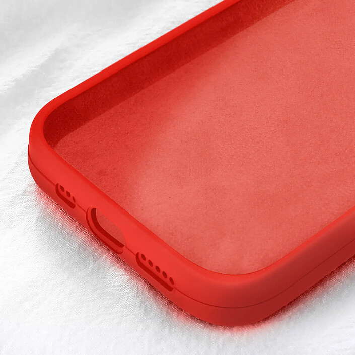 Moxie Coque pour iPhone 15 Plus Semi-rigide Intérieur Microfibre Rouge pas cher