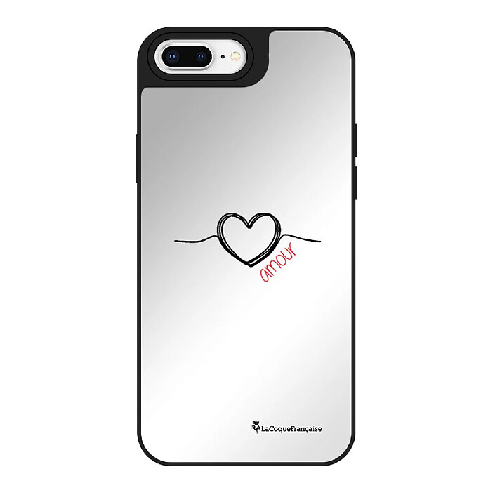 LaCoqueFrançaise Coque iPhone 7 Plus/8 Plus miroir Coeur Noir Amour Design