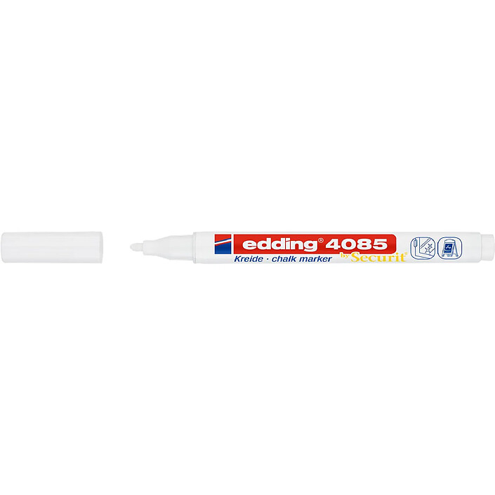 EDDING Marqueur Craie Liquide 4085 Blanc pointe Ronde 1-2 mm x 10