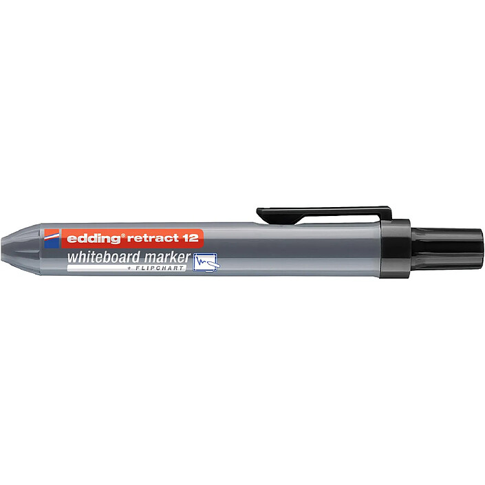 EDDING Marqueur Tableaux blancs retract 12 Noir Pointe Ronde 1,5-3 mm x 10 pas cher