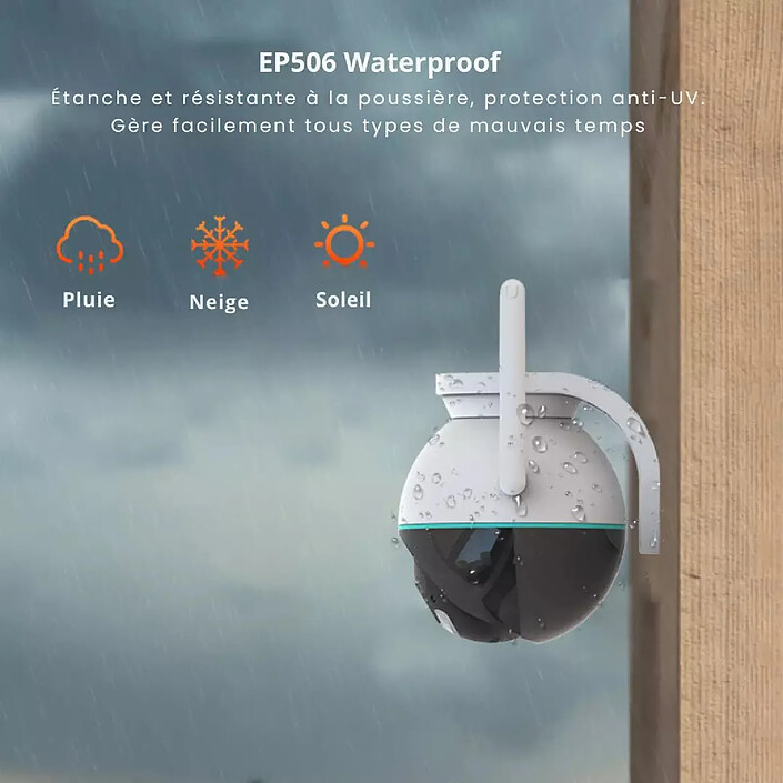 Acheter Daewoo - Caméra de surveillance extérieure rotative EP506 - Wifi - Alimentation électrique ou PoE