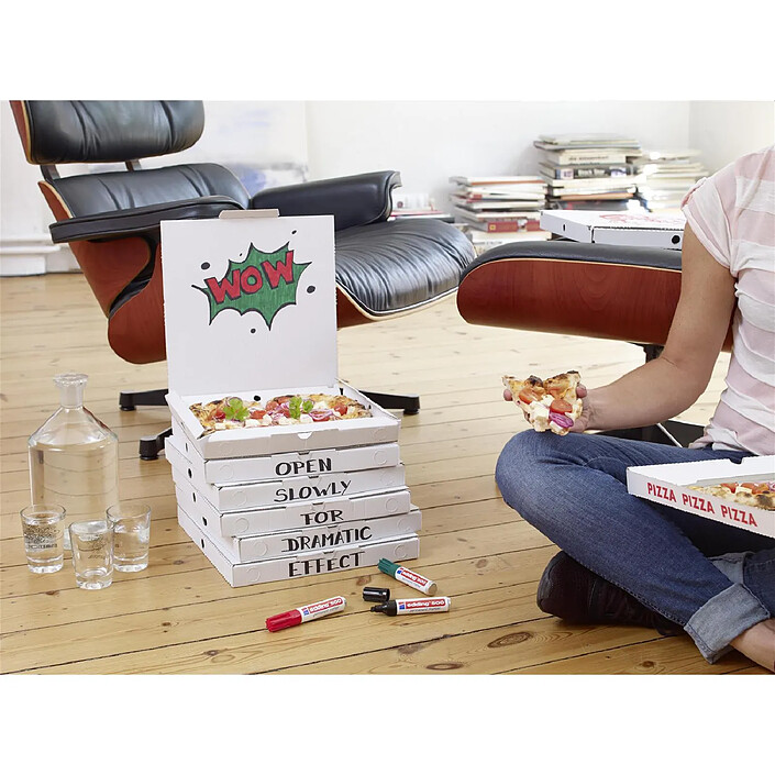 EDDING Marqueur Permanent 500 Corps Alu Marron Pointe Biseautée 2-7 mm pas cher