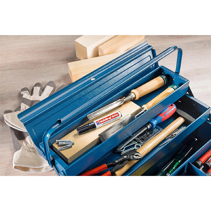 Avis EDDING Marqueur Permanent 500 Corps Alu Marron Pointe Biseautée 2-7 mm