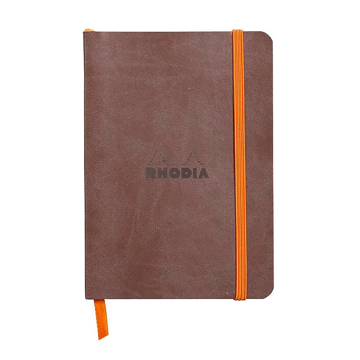 CLAIREFONTAINE carnet souple CHOCOLAT 10,5x14,8cm ligné 144p pap ivoire Clf 90g ferm. élast.