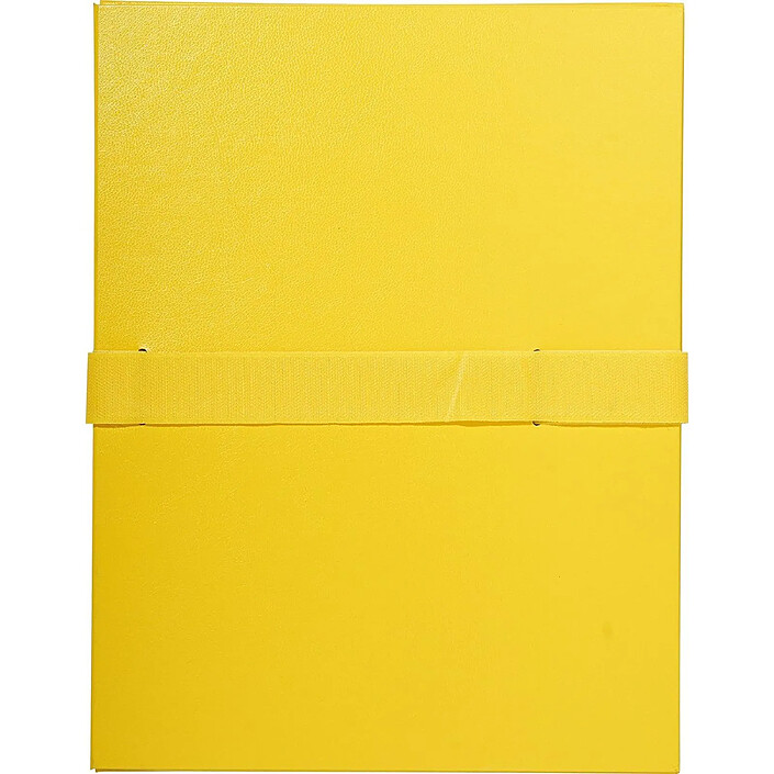 EXACOMPTA Chemise dos extensible balacron sangle Scratch Rabat en pied de page 24 x 32 Jaune x 10