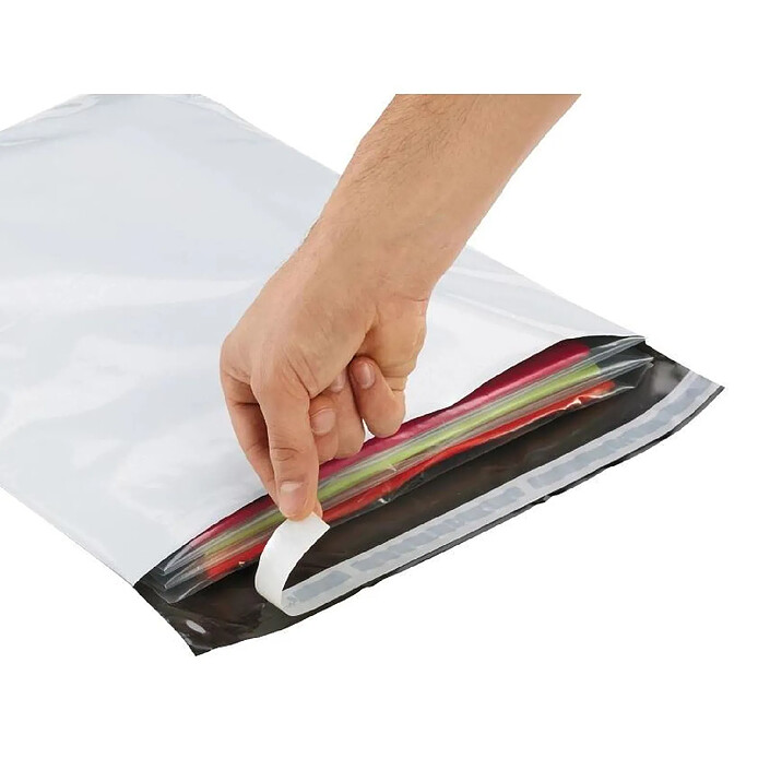 Acheter CENPAC Pack 10 Pochettes plastique opaque 100% recyclée (PEBD) 60 mic 640x800mm x 10