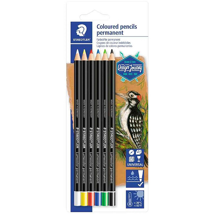 STAEDTLER Crayon marqueur sec Lumocolor permanent glasochrom