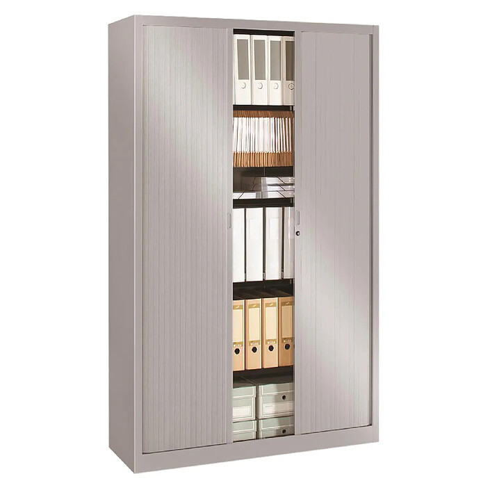 VINCO Armoire Monoclass120 H.198x L.120xP.43 cm 4 Tablettes Alu