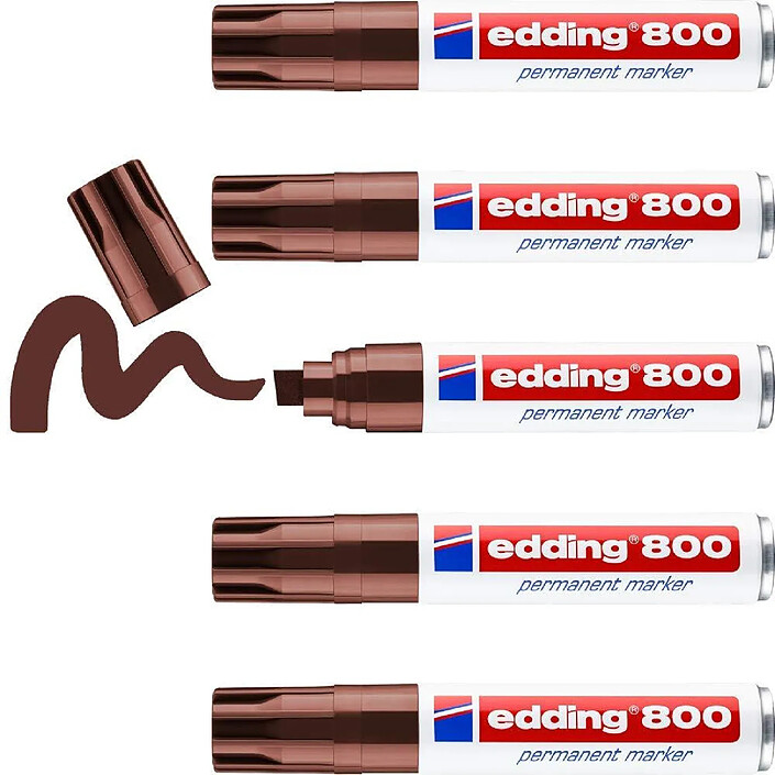 EDDING Marqueur Permanent 800 marron 4-12 mm x 5