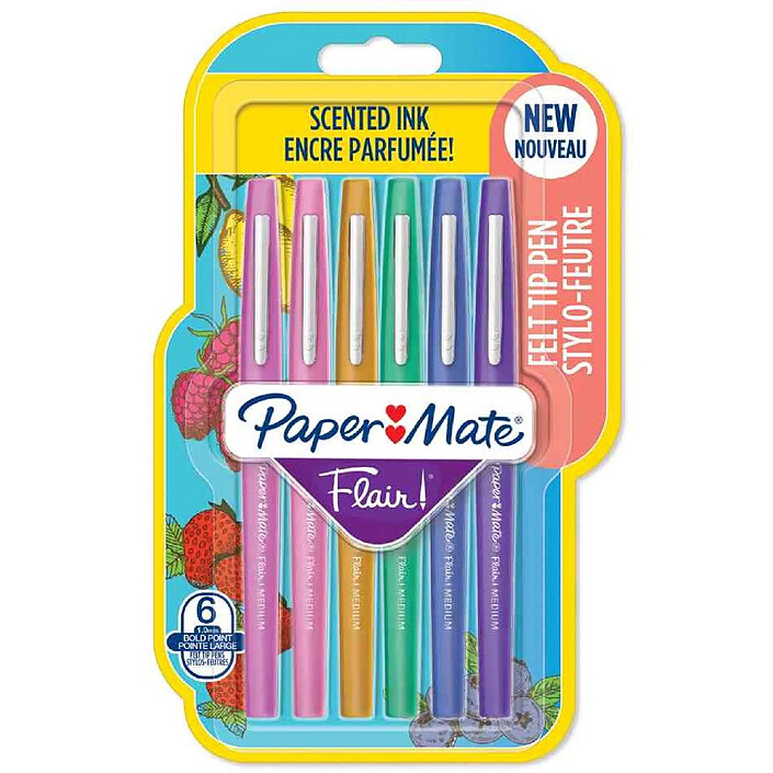PAPER MATE Stylo feutre Flair SCENTED, blister de 6