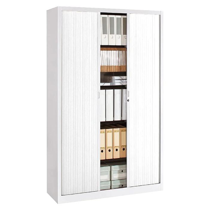 VINCO Armoire Monoclass120 H.198x L.120xP.43 cm 4 Tablettes Blanc