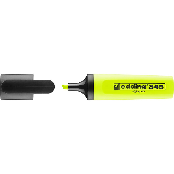 EDDING Surligneur 345 Jaune Pointe Biseauté 2-5 mm x 10