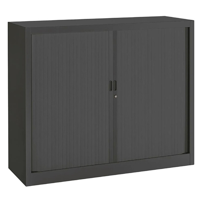VINCO Armoire Monoclass120 H.100x L.120xP.43 cm 2 Tablettes Anthracite