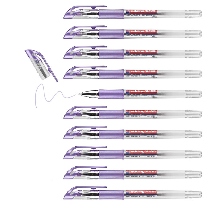 EDDING Roller à encre gel 2185 violet métallisé 0,7 mm x 10