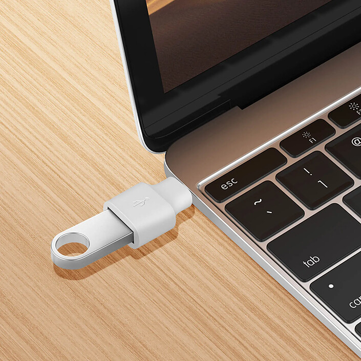 Google Adaptateur Google Original USB OTG femelle vers USB-C mâle, Blanc pas cher