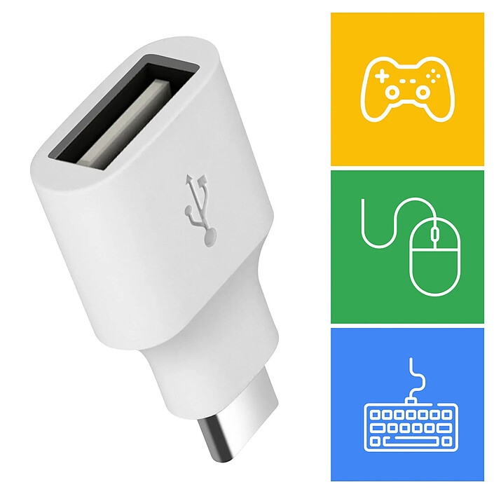 Acheter Google Adaptateur Google Original USB OTG femelle vers USB-C mâle, Blanc