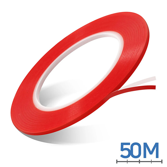 Acheter Clappio Adhésif réparation double-face 50m Adhésion forte Largeur 2mm Transparent