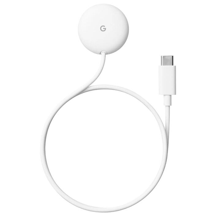 Google Câble magnétique original USB-C pour Google Pixel Watch Gen 1 Blanc 1m