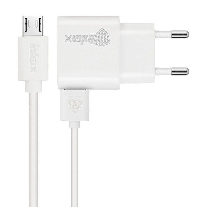 Inkax Chargeur Secteur + Câble Micro USB 1A Blanc