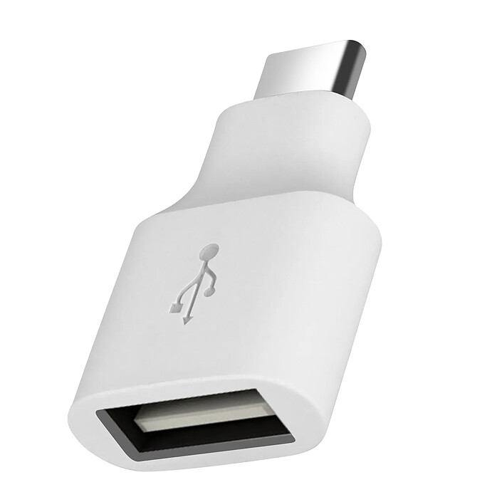 Google Adaptateur Google Original USB OTG femelle vers USB-C mâle, Blanc