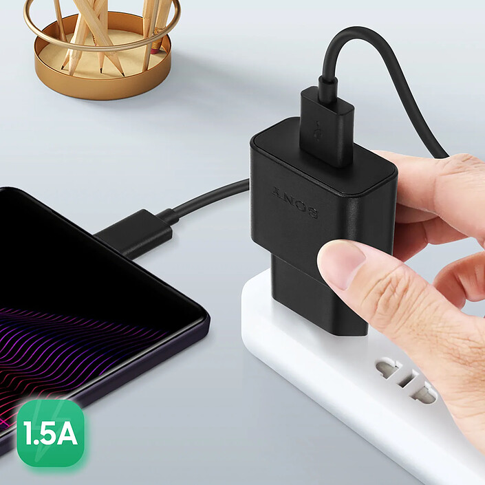 Acheter Chargeur secteur Sony UCH20 1.5A Noir Smartphone - Câble USB type C inclus