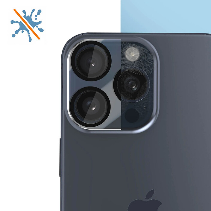 Enkay Film Caméra pour iPhone 15 Pro et 15 Pro Max Verre Trempé Résistant Enkay Noir pas cher