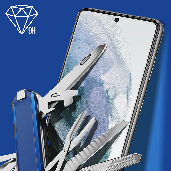 Avis 3mk Film Samsung S21 Plus Verre trempé Biseauté Hardglass Max Fingerprint 3mk Noir