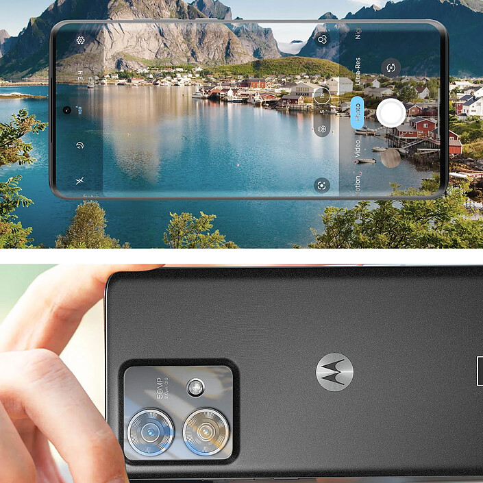 Avizar Film Caméra pour Motorola Edge 40 Neo Verre Trempé 9H Anti-traces Transparent pas cher