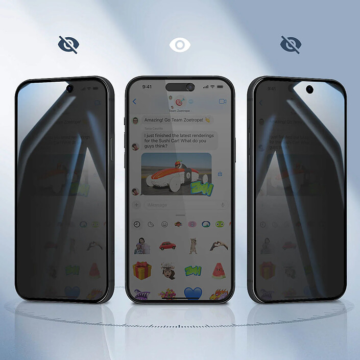 Acheter Avizar Verre Trempé pour iPhone 15 Pro Max Anti-espion Dureté 9H