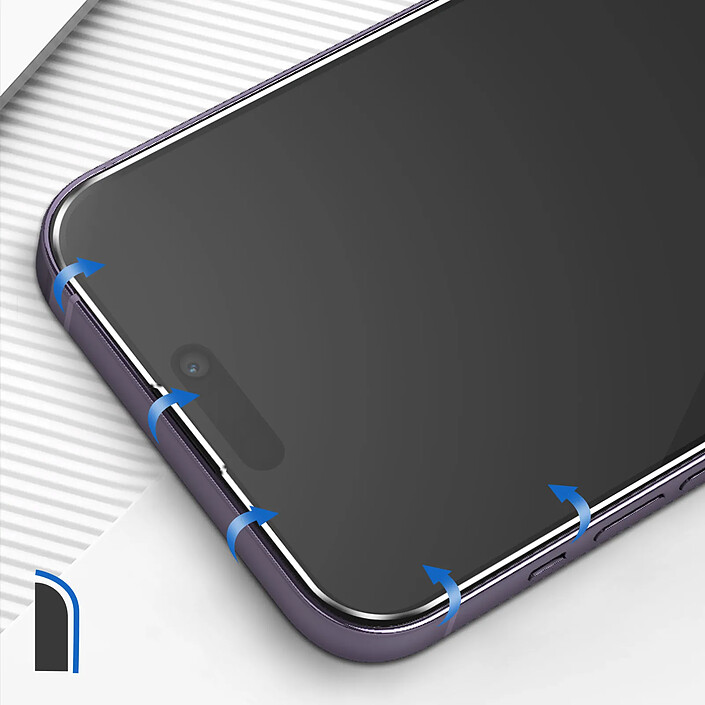 Avis Blue Star Verre Trempé pour iPhone 14 Pro Dureté 9H Biseauté Adhésion Totale  Transparent