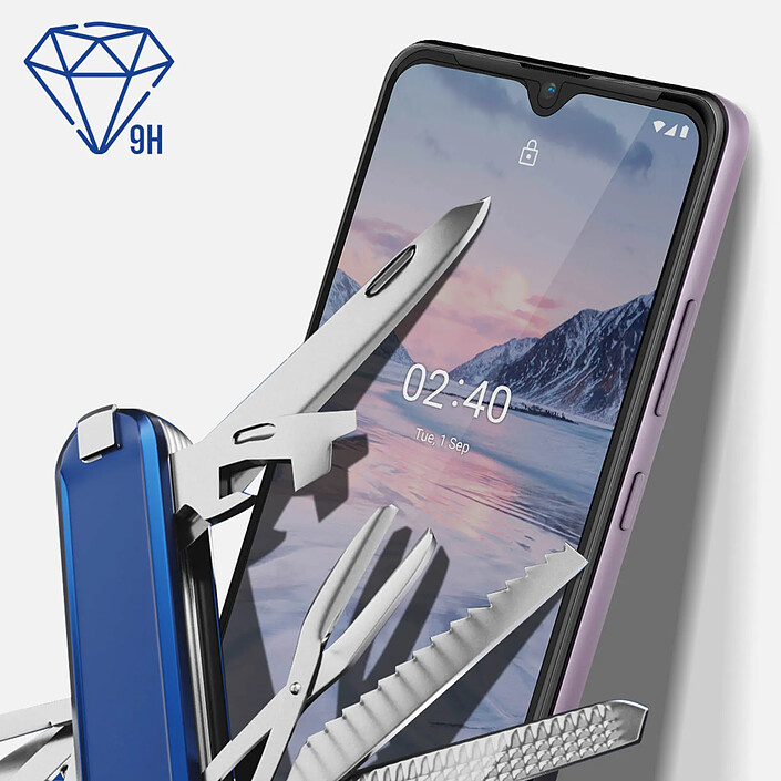 Avis 3mk Film Nokia 2.4 Verre Trempé 9h Biseauté Hardglass Max Lite 3mk Noir