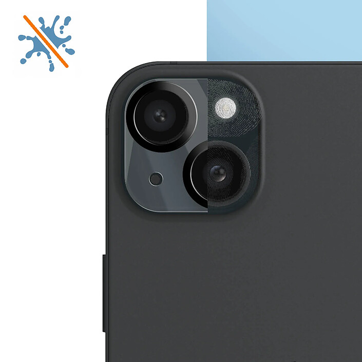 Enkay Film Caméra pour iPhone 15 et 15 Plus Verre Trempé Résistant Noir transparent pas cher