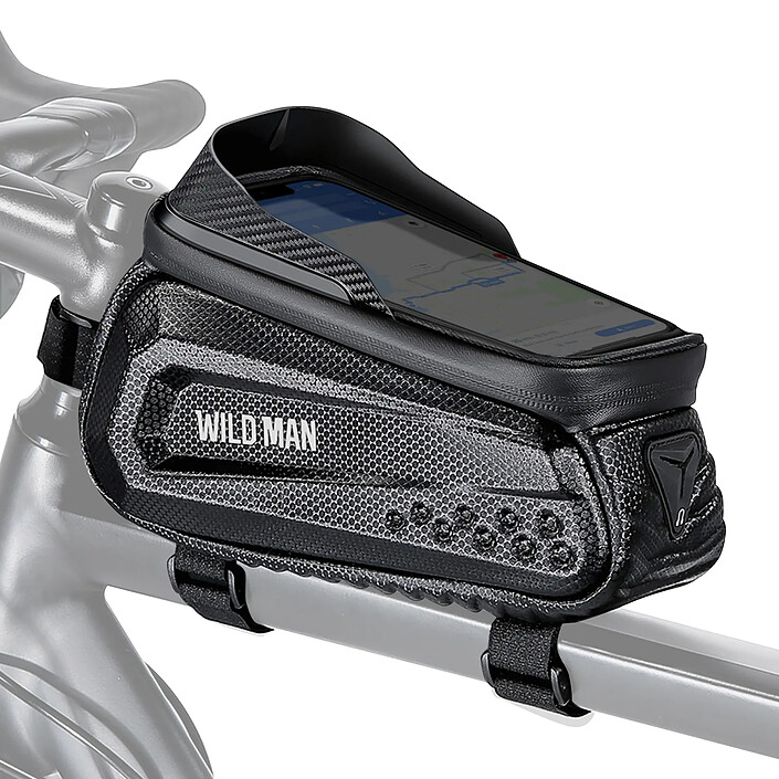 Wildman Sacoche de Vélo Étanche Capacité 1L Fenêtre Tactile Wildman E10 Noir