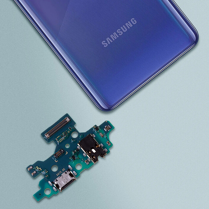 Clappio Connecteur de charge Samsung Galaxy A41 USB type C et Micro et Jack 3.5mm Vert pas cher