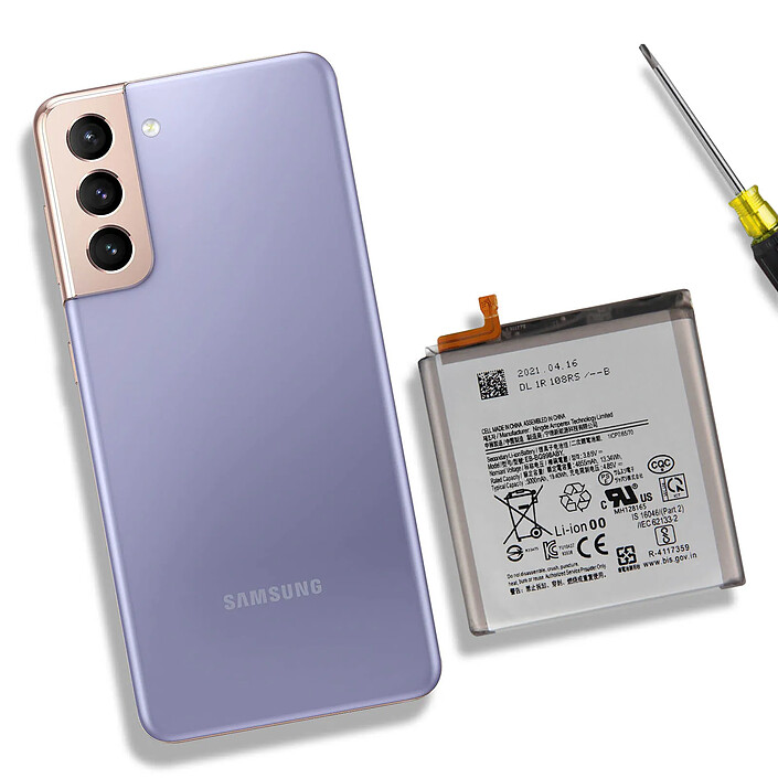 Clappio Batterie pour Samsung Galaxy S21 4000mAh Blanc pas cher