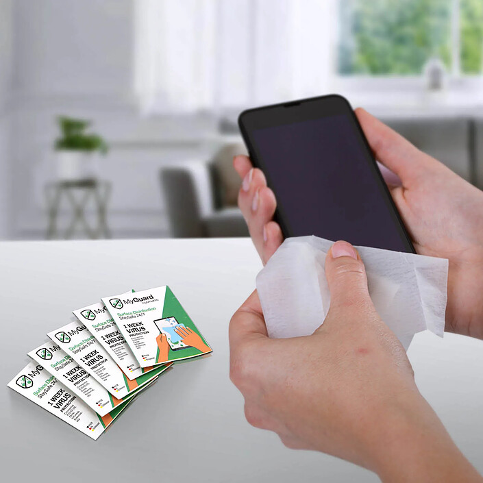 Avis 4smarts Pack 12 lingettes nettoyantes pour écran Désinfectant et antibactérien Transparent