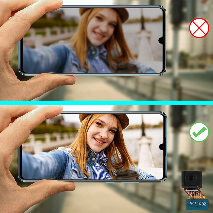Clappio Caméra Avant Samsung Galaxy A10 Objectif de remplacement Frontal pas cher
